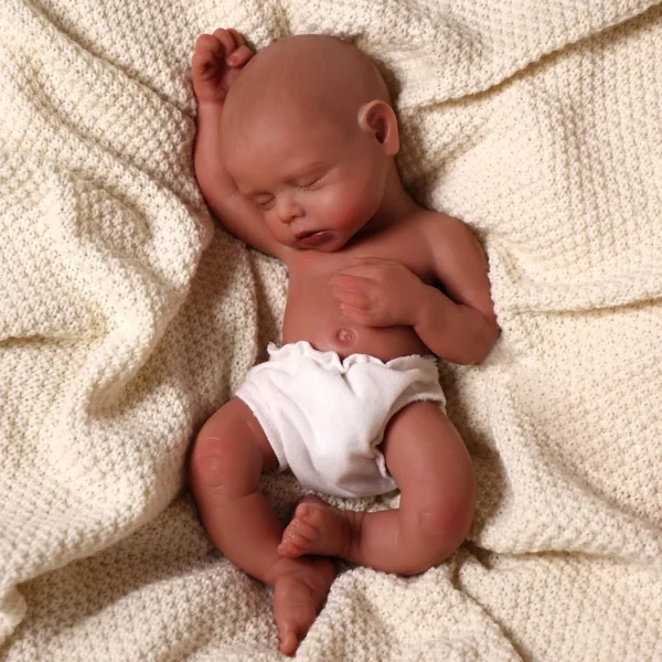 Lauren 12"/16'' Silicone Sleeping Baby African American Little Infant Girl - Image 2