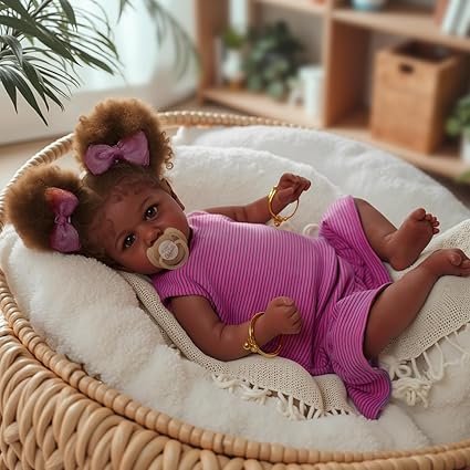 Jasmine Reborn-Baby Dolls 20 Inch African Realistic Real Life Baby Doll - Image 2