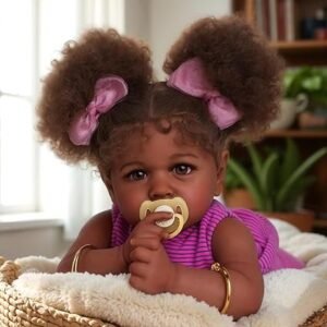 Jasmine Reborn-Baby Dolls 20 Inch African Realistic Real Life Baby Doll