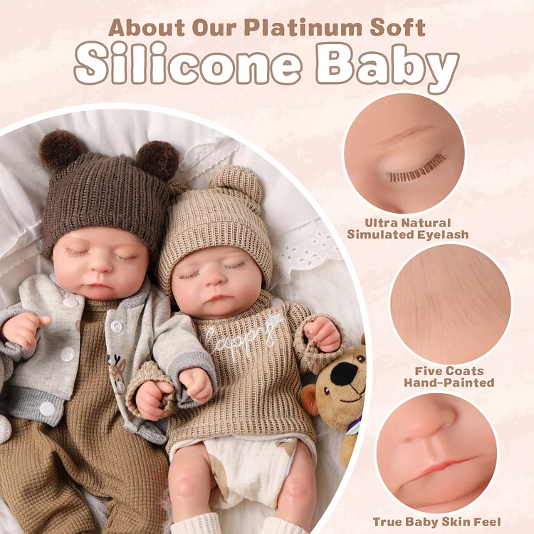 Nill12"/16" Silicone Sleeping Baby - Image 3